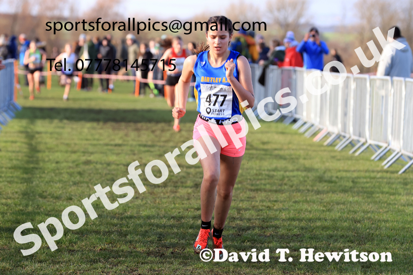 Girls Under-15s 2026 Northern Cross Country Champs., Pontefract Racecourse, Pontefract. Photo: David T. Hewitson/Sports for All Pics